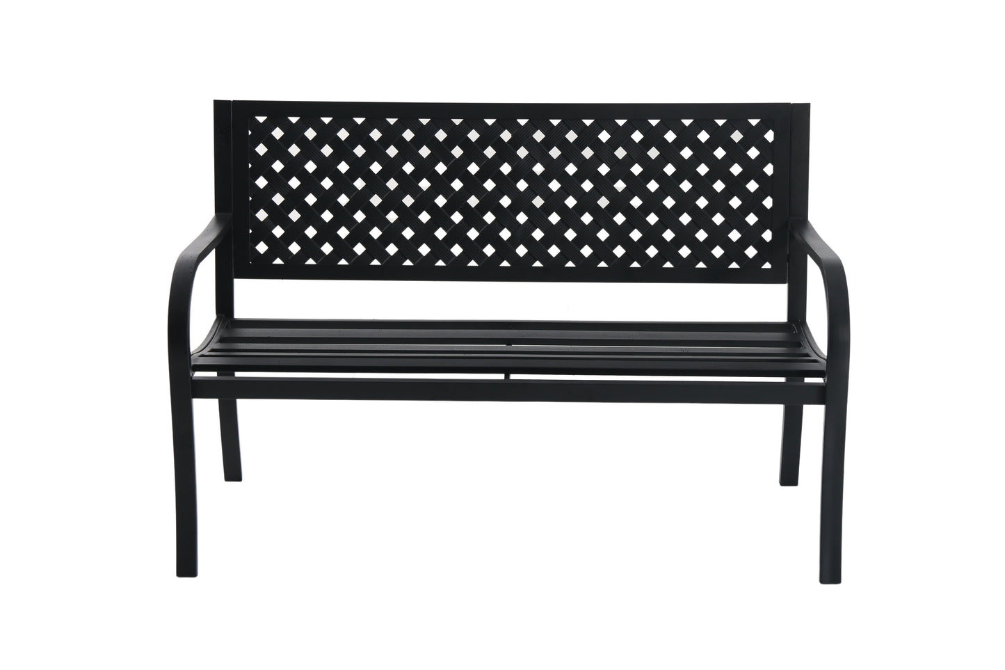 Classic Outdoor Durable Steel Patio Bench,