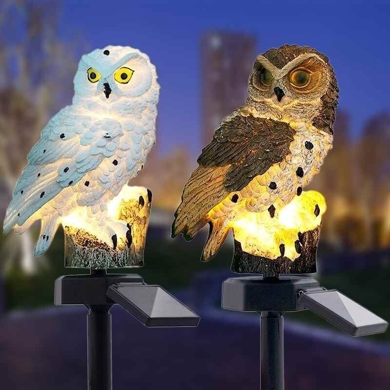 1Pc Waterproof Solar Power LED Light Garden Path Yard Lawn Owl Animal Ornament Lamp Outdoor Decor Garden Statues - yourcasuallifestore