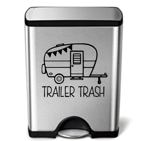 Camper Rv Trailer Trash Can Decal Sticker - yourcasuallifestore