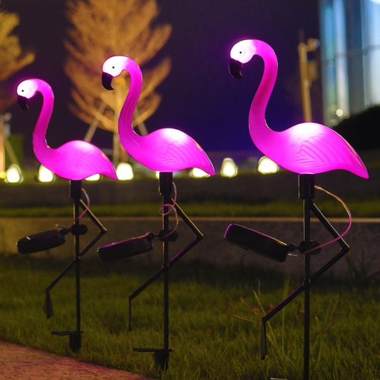 Solar Waterproof Flamingo Lawn Light