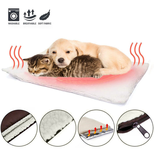 Self-Heating Pet Pads Blanket Puppy Pad Warming Cushion Mat for Cats Dogs - yourcasuallifestore