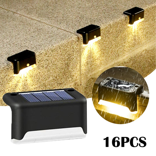 Warm White LED Solar Step Lamp Path