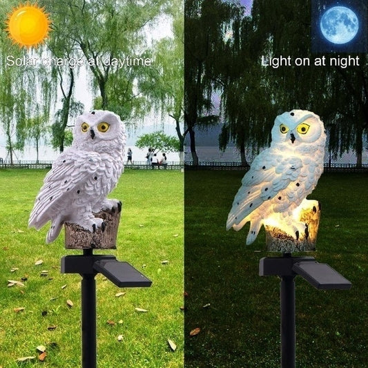 1Pc Waterproof Solar Power LED Light Garden Path Yard Lawn Owl Animal Ornament Lamp Outdoor Decor Garden Statues - yourcasuallifestore