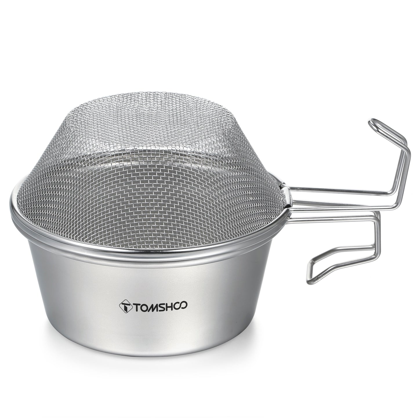 Stainless Steel Sierra Cup Bowl with Mesh Strainer Colander and Lid for Camping Hiking