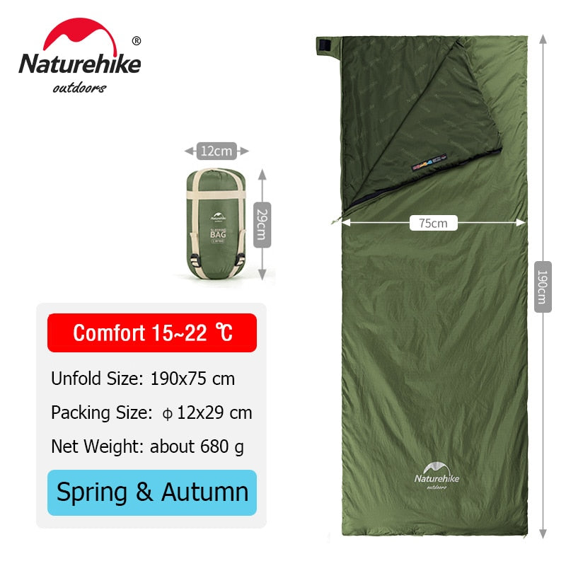 Naturehike lw180 Sleeping Bag Ultralight Cotton  Spring Summer - yourcasuallifestore