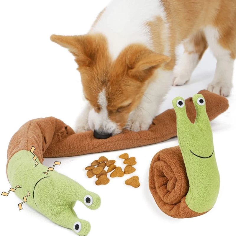 Pet Smell Training Plush Toy Tibetan Food Molar Cat Dog Interactive Puzzle Snails Sound Toy Slow Feeder Sniffing Pad Novelty Toy - yourcasuallifestore