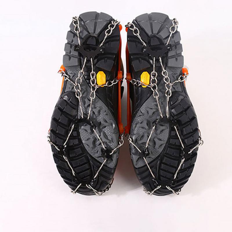 10 Teeth Crampon Mountaineering Snow Antiskid Crampon Shoe Cover Ice Grasping Skiing Claw Hiking Climbing Protection Gear - yourcasuallifestore