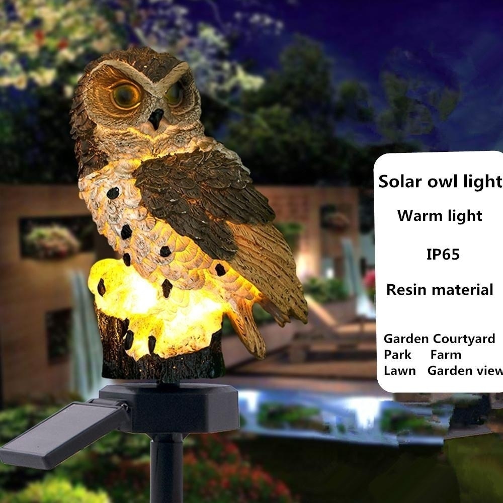 1Pc Waterproof Solar Power LED Light Garden Path Yard Lawn Owl Animal Ornament Lamp Outdoor Decor Garden Statues - yourcasuallifestore