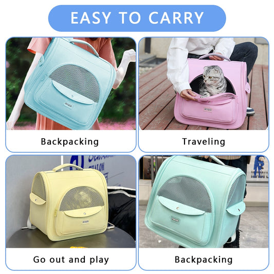 Pet Carrier Bag Folding Design Travel Backpack Large