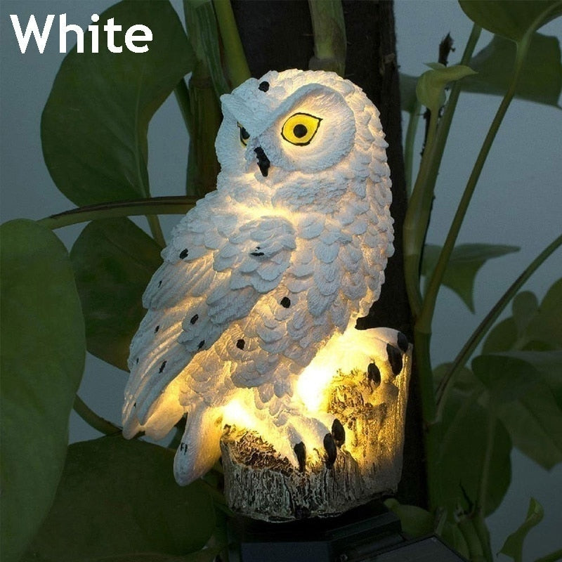 1Pc Waterproof Solar Power LED Light Garden Path Yard Lawn Owl Animal Ornament Lamp Outdoor Decor Garden Statues - yourcasuallifestore