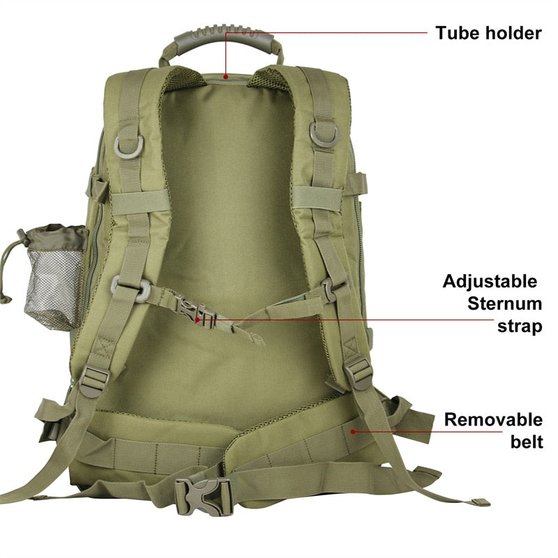 60L Men Military Tactical Backpack Molle Army Hiking Climbing Bag Outdoor Waterproof Sports Travel Bags Camping Hunting Rucksack - yourcasuallifestore