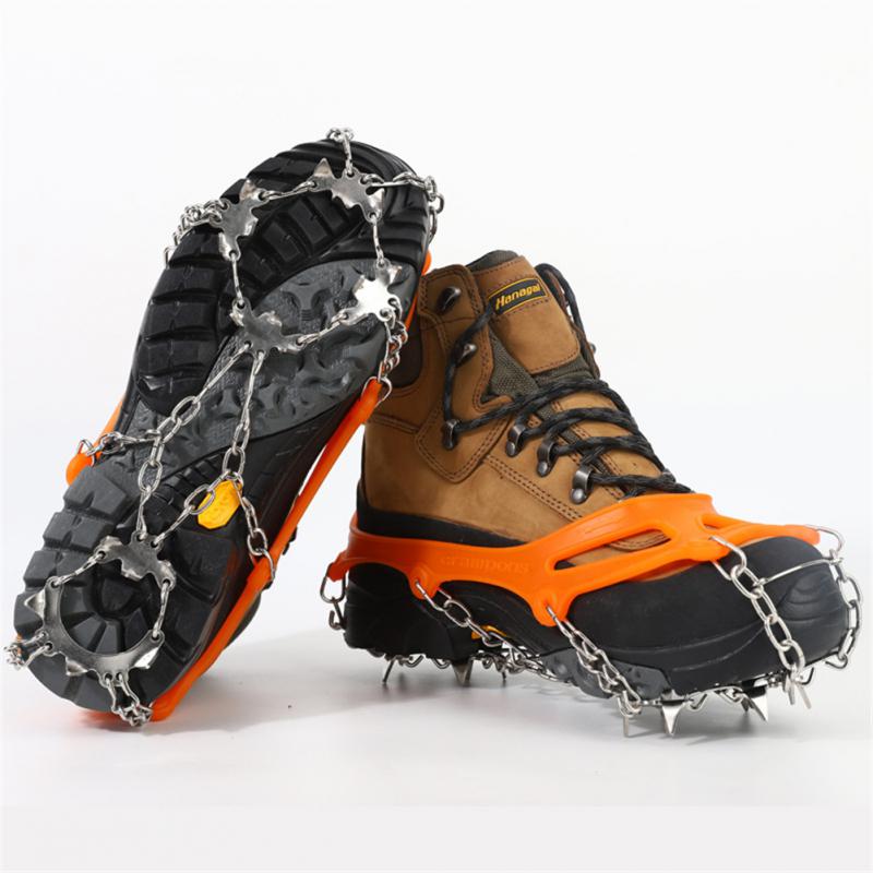 10 Teeth Crampon Mountaineering Snow Antiskid Crampon Shoe Cover Ice Grasping Skiing Claw Hiking Climbing Protection Gear - yourcasuallifestore