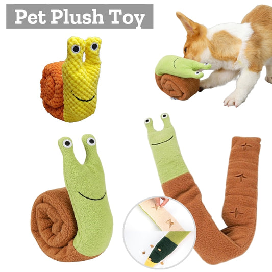 Pet Smell Training Plush Toy Tibetan Food Molar Cat Dog Interactive Puzzle Snails Sound Toy Slow Feeder Sniffing Pad Novelty Toy - yourcasuallifestore