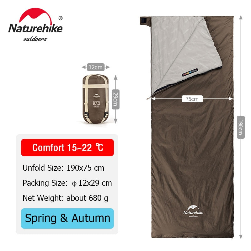 Naturehike lw180 Sleeping Bag Ultralight Cotton  Spring Summer - yourcasuallifestore