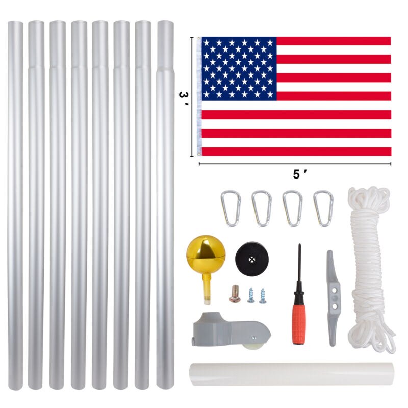 25 ft Flag Poles  Heavy Duty  Aluminum