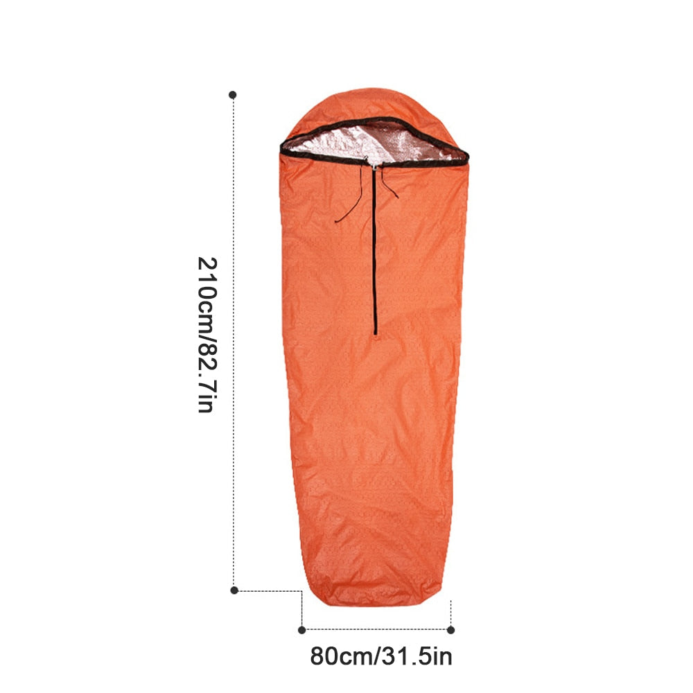 Emergency Sleeping Bag Lightweight Waterproof Thermal Sleeping Bag Survival Gear for Outdoor Hiking - yourcasuallifestore