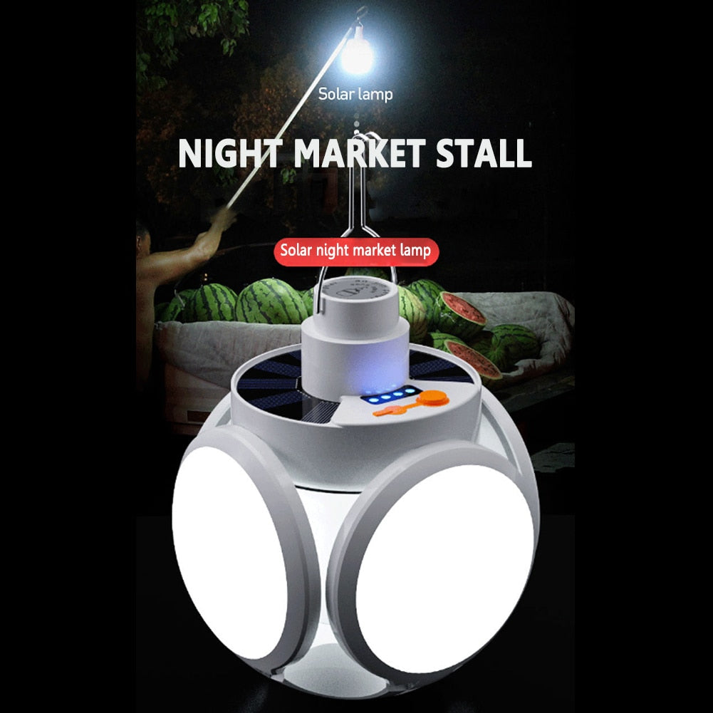 Outdoor Camping Tent LED Solar Soccer Light Bulb Searchlight USB Rechargeable Portable Hanging Lantern Flashlight Emergency Lamp - yourcasuallifestore