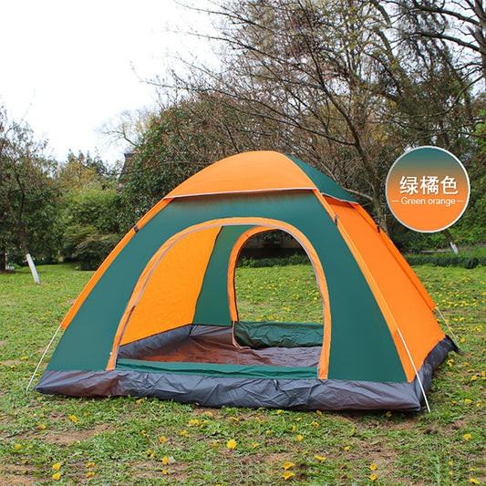 3-4 Person Instant Up Camping Tent Waterproof Double Door Outdoor - yourcasuallifestore