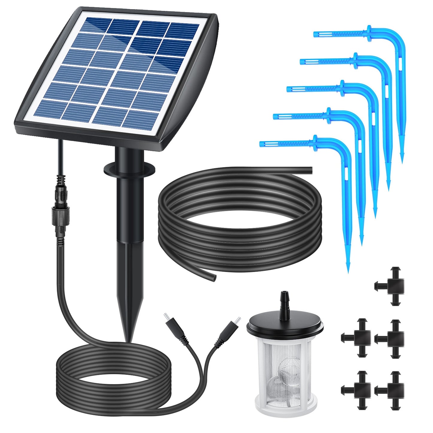 Solar Panel Powered Water Fountain Pool Pond Garden  Sprinkler