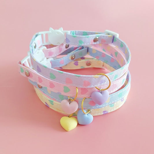 Jewelry Adjustable Safety buckle little cat collar printed pattern heart - yourcasuallifestore