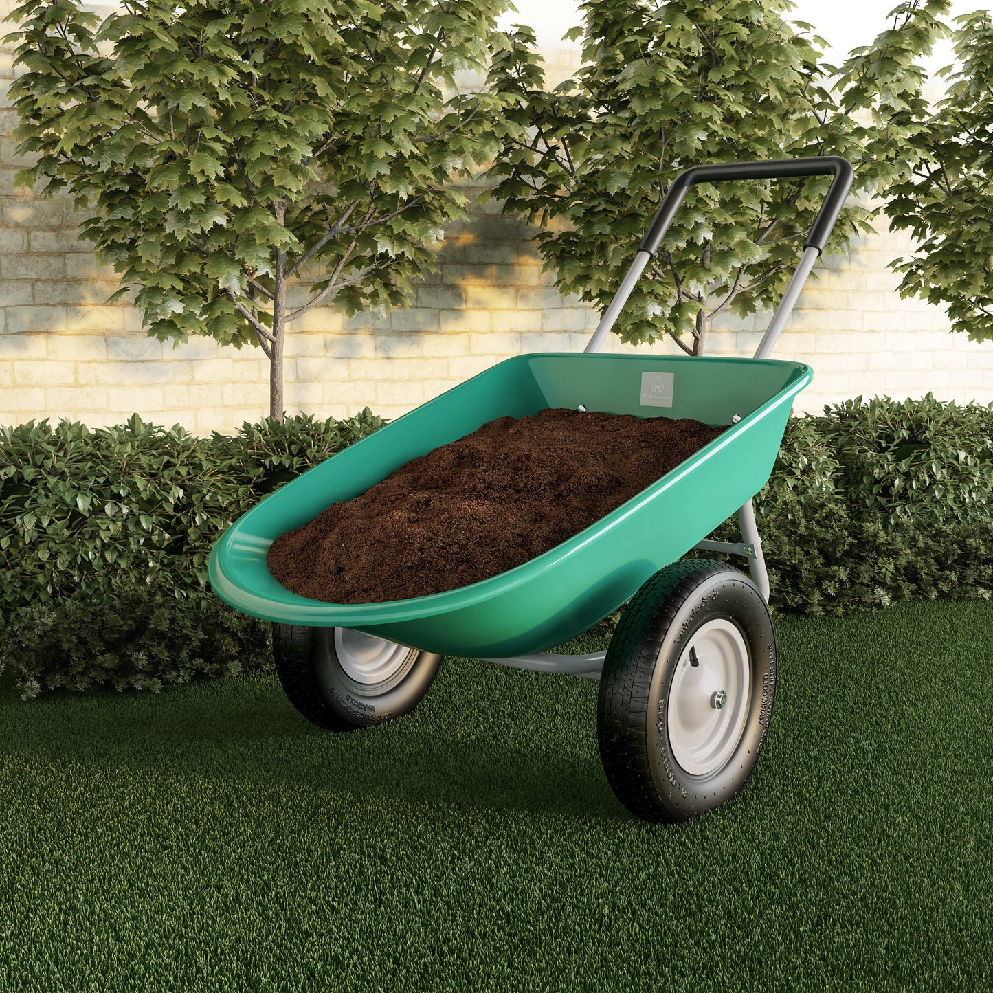 2-Wheeled Garden Wheelbarrow–