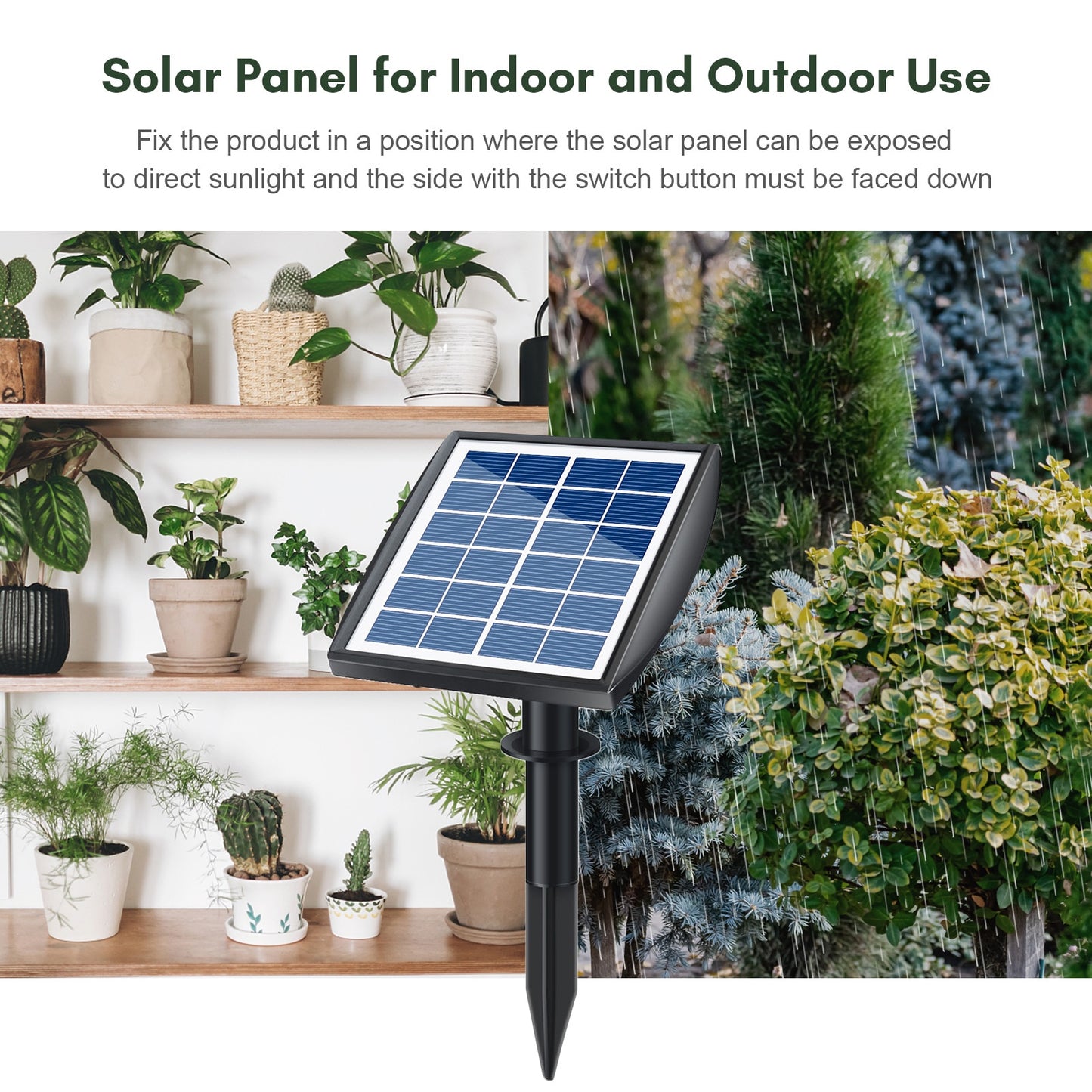 Solar Panel Powered Water Fountain Pool Pond Garden  Sprinkler