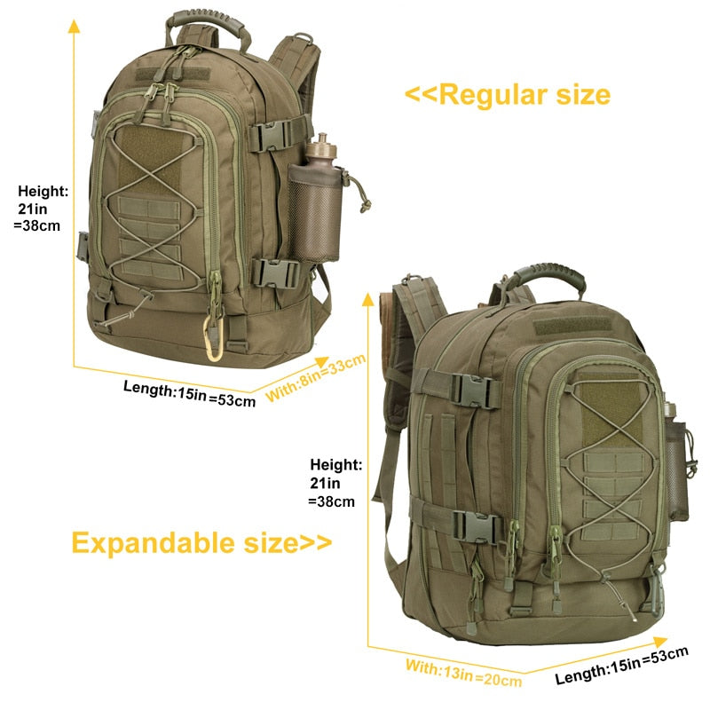 60L Men Military Tactical Backpack Molle Army Hiking Climbing Bag Outdoor Waterproof Sports Travel Bags Camping Hunting Rucksack - yourcasuallifestore