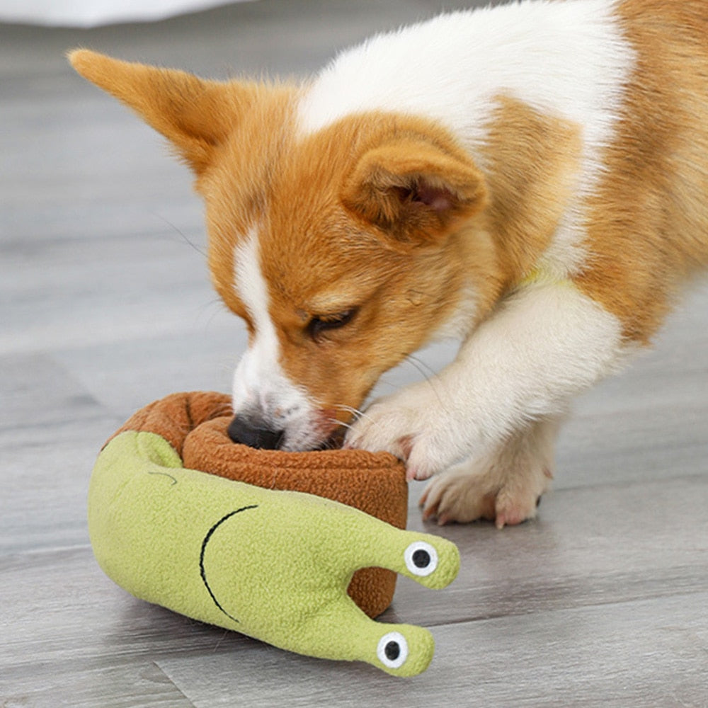 Pet Smell Training Plush Toy Tibetan Food Molar Cat Dog Interactive Puzzle Snails Sound Toy Slow Feeder Sniffing Pad Novelty Toy - yourcasuallifestore