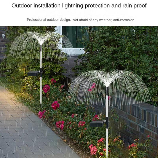 Waterproof Garden Lights Fiber Optic Jellyfish