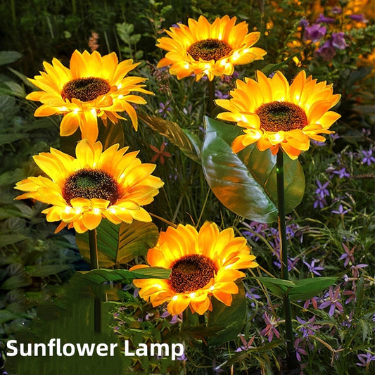 Artificial Sunflower Lamp Waterproof Garden lighting Solar LED Outdoor Lights Landscape Lights Lamp for Yard Lawn Pathway 2023 - yourcasuallifestore