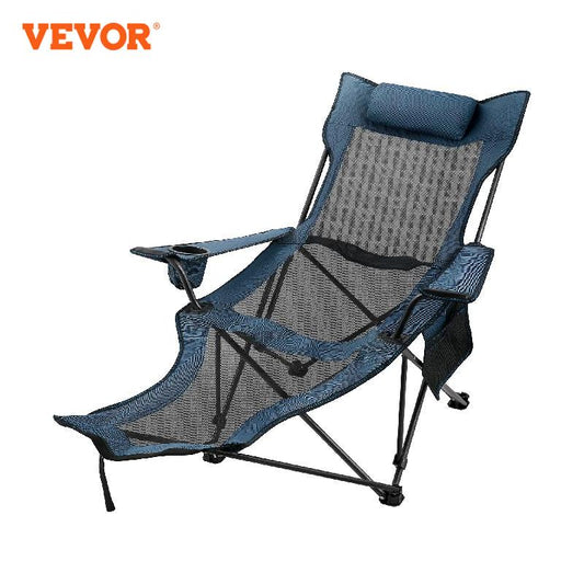 VEVOR Outdoor Folding Camp Chair Backrest With Footrest