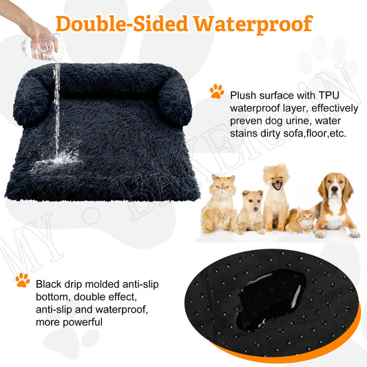 4 Styles With Removable Washable Cover And Waterproof Upholstered Sofa Pet Cat Dog Bed - yourcasuallifestore