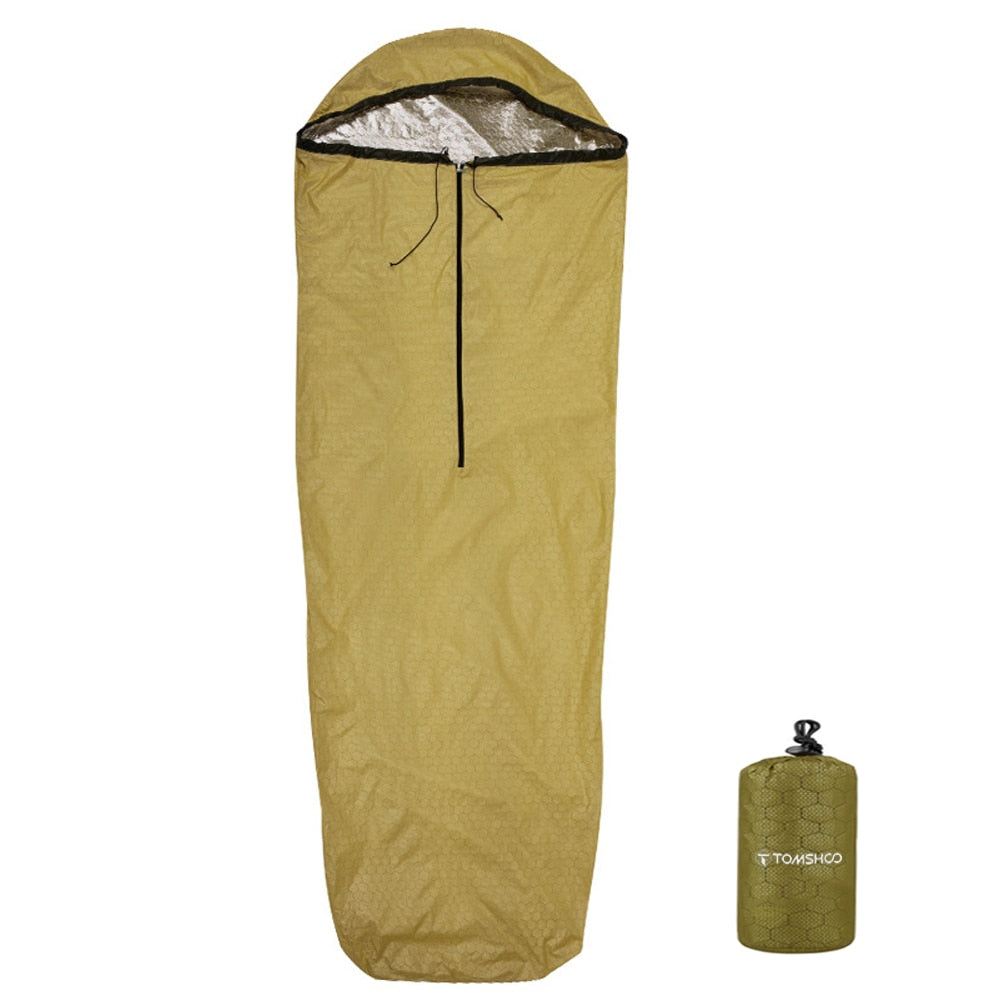 Emergency Sleeping Bag Lightweight Waterproof Thermal Sleeping Bag Survival Gear for Outdoor Hiking - yourcasuallifestore